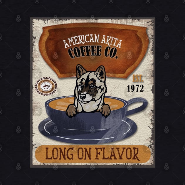 American Akita Coffee Lover by Sniffist Gang